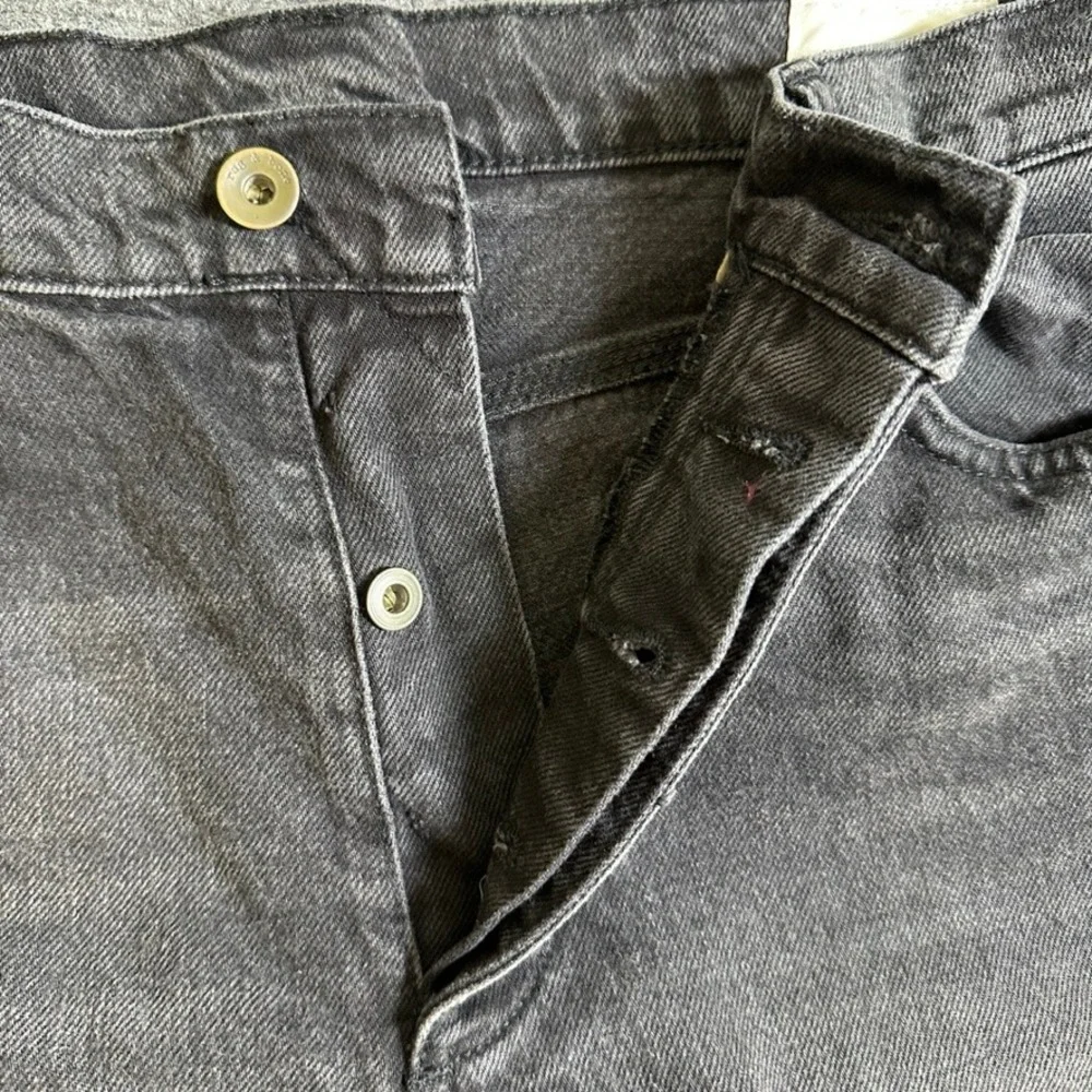 Rag & Bone Highland Washed Black Cotton Button Fly Jeans Size 34 MED22P1238BBHI